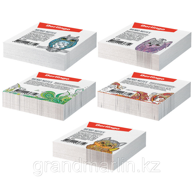 Блок для записи декоративный на склейке Berlingo 8,5*8,5см, 200л., фото 1