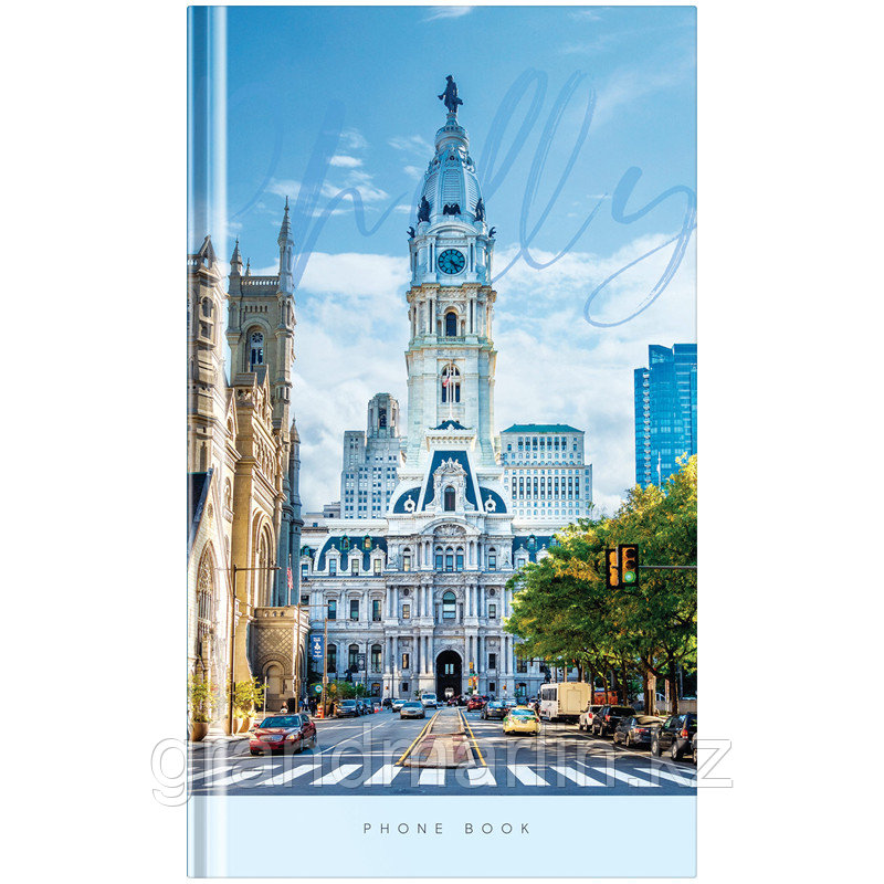 Телефонная книга А5, 80л., 7БЦ, OfficeSpace "Города. City Hall", выборочный уф-лак, с высечкой - фото 1 - id-p107440241