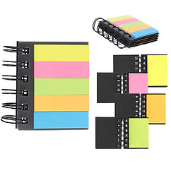 Закладки с клеевым краем (стикеры) бумажные 15 х 50 мм, 75 х 75 мм, 6 цветов х 25 листов deVENTE Bo