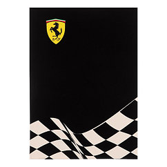 Записная книжка А5, 96 листов в клетку Ferrari, интегральная обложка, ламинация Soft-Touch, блок оф