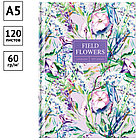 Бизнес-блокнот А5, 120л., OfficeSpace "Field flowers", глянцевая ламинация, фото 3