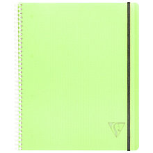 Бизнес-тетрадь 80л., А4+, клетка на гребне Clairefontaine "Proactiv'Book", пластик. обложка, зеленая