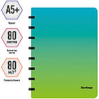 Бизнес-тетрадь А5+, 80л., Berlingo "Radiance", клетка, на кольцах, с возм. замены блока, 80г/м2, пла, фото 2