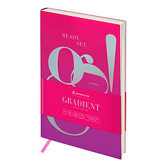 Ежедневник недатированный А5, 136л., кожзам, Greenwich Line "Gradient. Ready. Set. Go", тон. блок