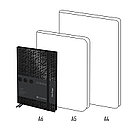 Записная книжка А6 80л., кожзам, Berlingo "DoubleBlack", черный срез, черная, с рисунком3, фото 4