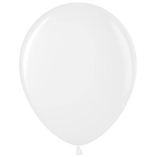 Воздушные шары,  50шт., М12/30см, MESHU, пастель, белый