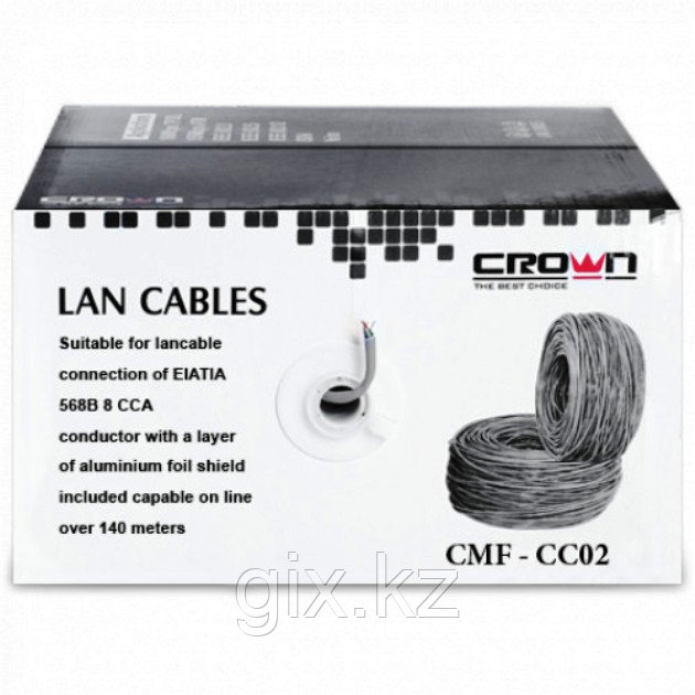 Сетевой кабель CROWN CMU-CC02 Black (cat.5e)