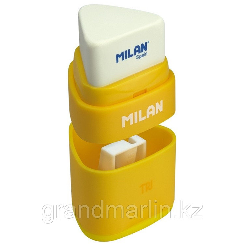 Точилка пластиковая + ластик Milan в ассортименте - фото 4 - id-p107441510