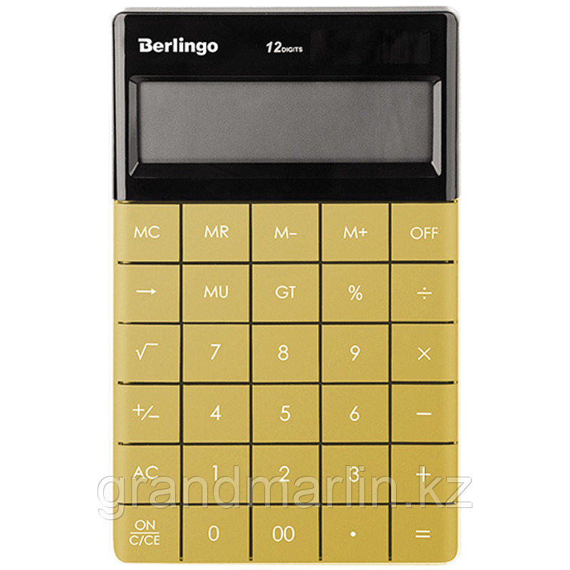 Калькулятор Berlingo Power TX, 12 разрядный, 165*105*13мм, золотой - фото 1 - id-p107441121