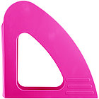 Лоток для бумаг вертикальный OfficeSpace "Colorful", неоновый розовый, фото 3