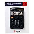 Калькулятор карманный Eleven SLD-100NR, 8 разрядов, двойное питание, 58*88*10мм, черный, фото 2