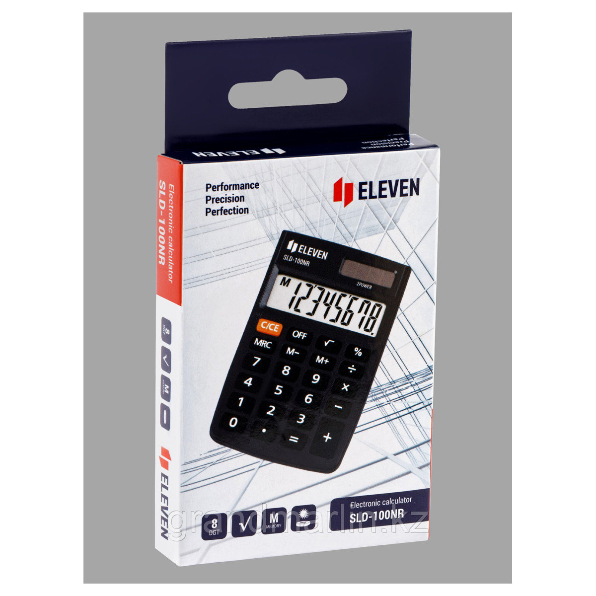 Калькулятор карманный Eleven SLD-100NR, 8 разрядов, двойное питание, 58*88*10мм, черный - фото 8 - id-p107441127