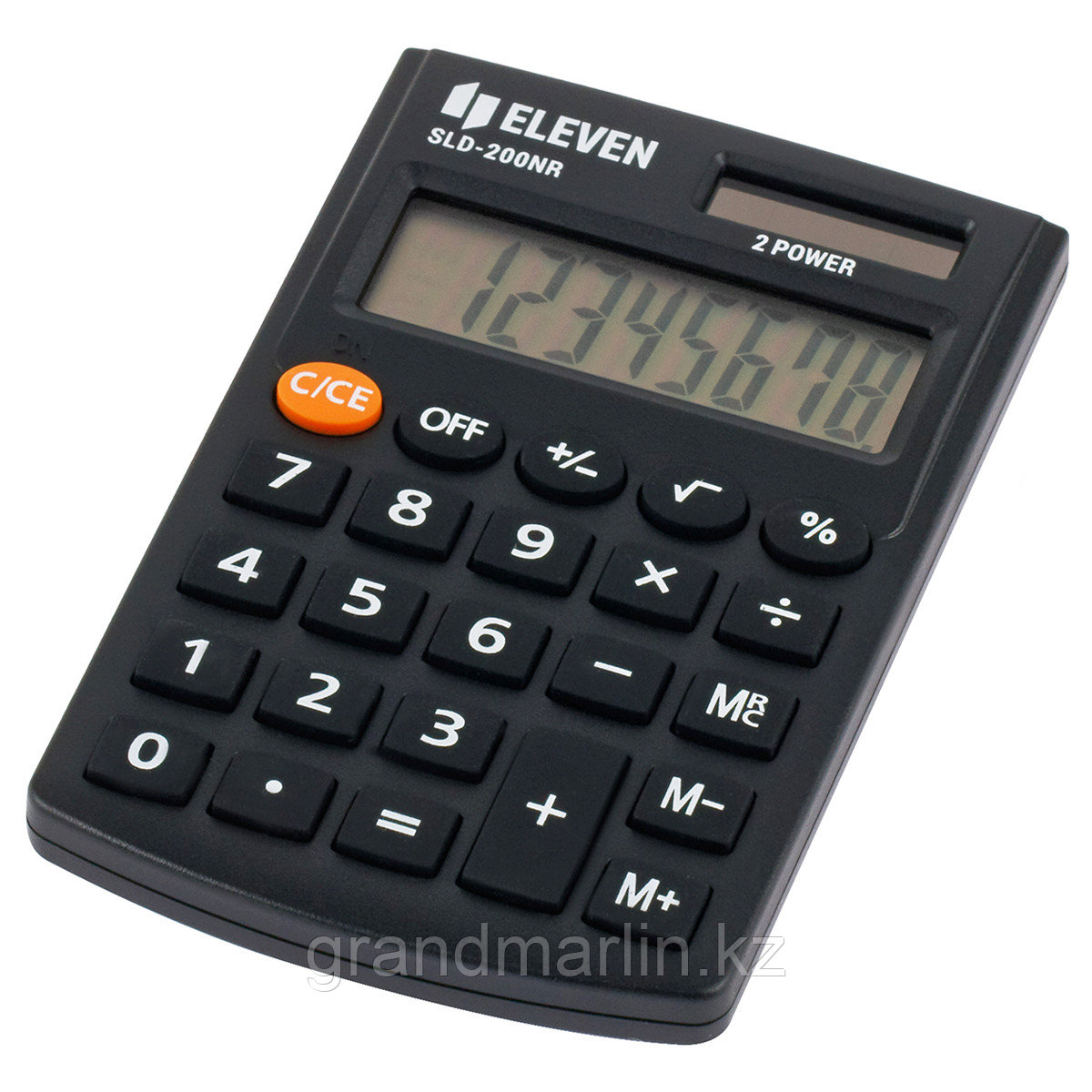 Калькулятор карманный Eleven SLD-200NR, 8 разрядов, двойное питание, 62*98*10мм, черный - фото 1 - id-p107441128