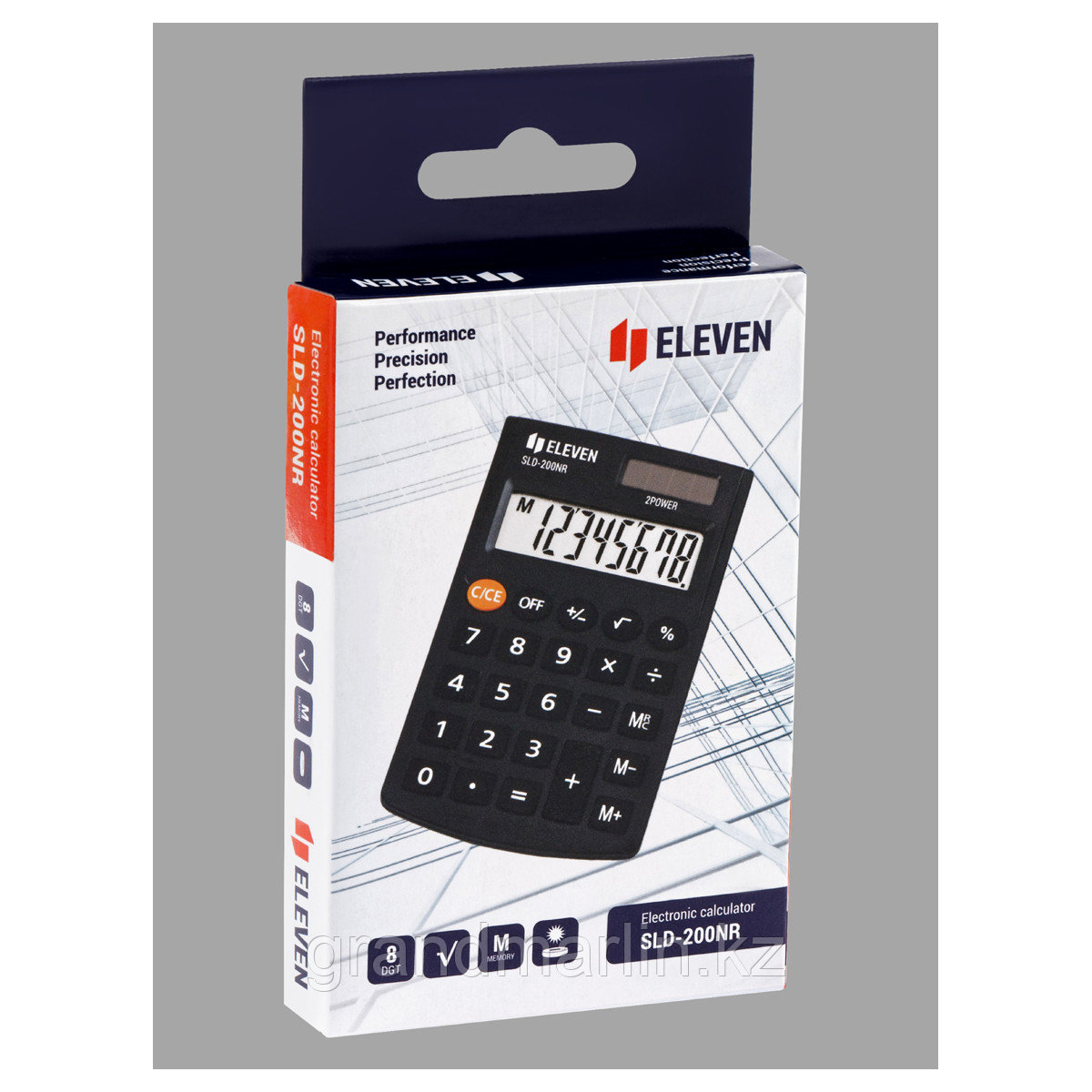 Калькулятор карманный Eleven SLD-200NR, 8 разрядов, двойное питание, 62*98*10мм, черный - фото 8 - id-p107441128