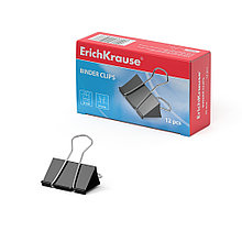 Зажимы для бумаги ErichKrause 25мм 12 шт/уп, черный