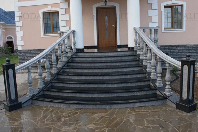 Изготовление внешних лестниц из гранита Алматы