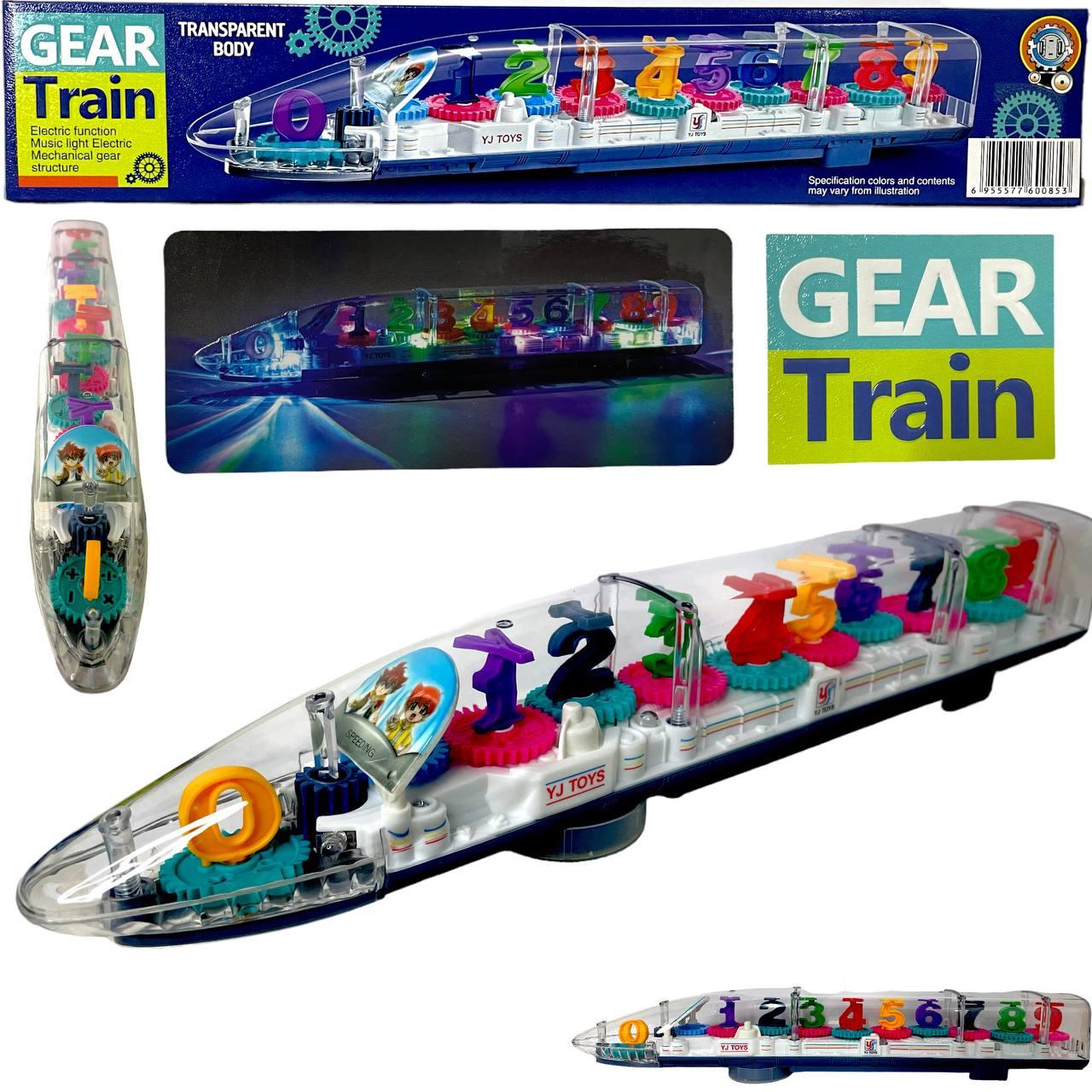 YJ388-63 Поезд шестеренки с цифрами (музыка,свет,движение) Gear Train 38*7см - фото 1 - id-p107457033