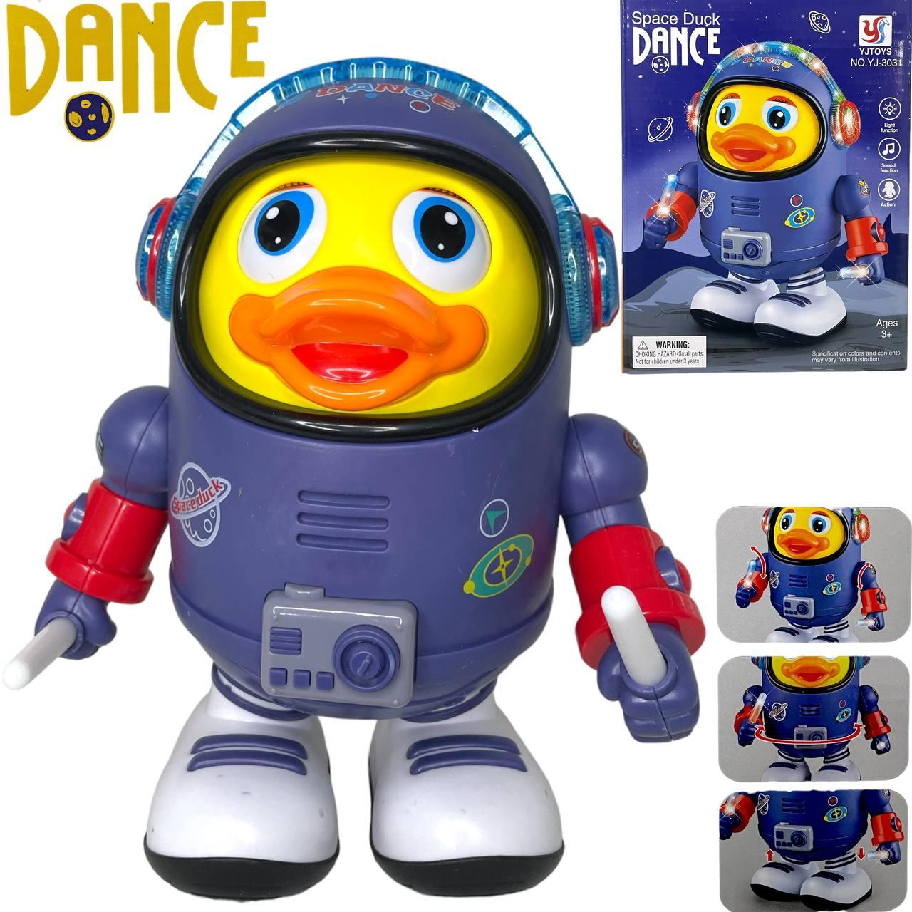 YJ3031 Космическая утка (танцует,музыка,свет) Space Duck Dance 19*15см