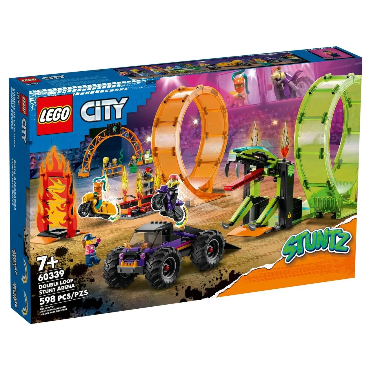 Конструктор LEGO City Stuntz Двойная петля каскадерской арены 60339 - фото 1 - id-p107416758