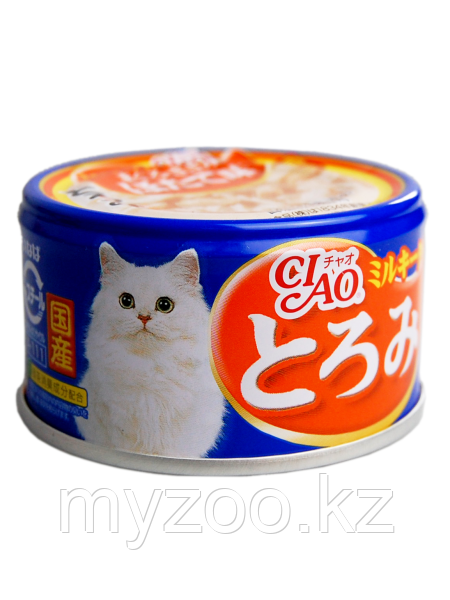 INABA ТОРОМИ консервы для кошек куриное филе, тунец магуро и гребешок в ...