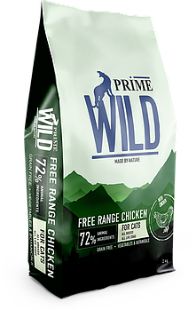 Prime Wild Grain Free для кошек всех возрастов с курицей, 2кг