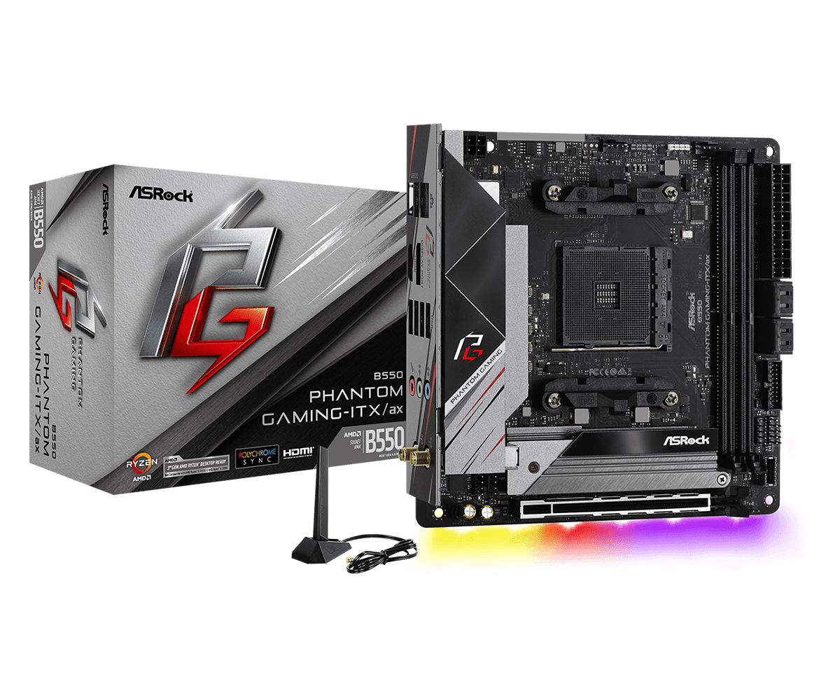 Материнская плата ASRock B550 PHANTOM GAMING-ITX/AX