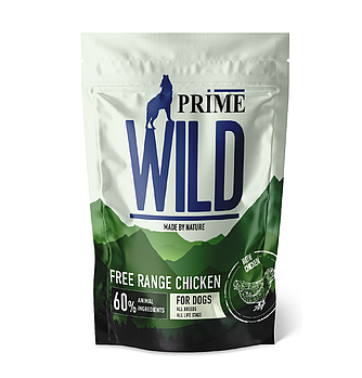 Prime Wild Grain Free FREE RANGE CHICKEN для собак всех возрастов с курицей, 500гр