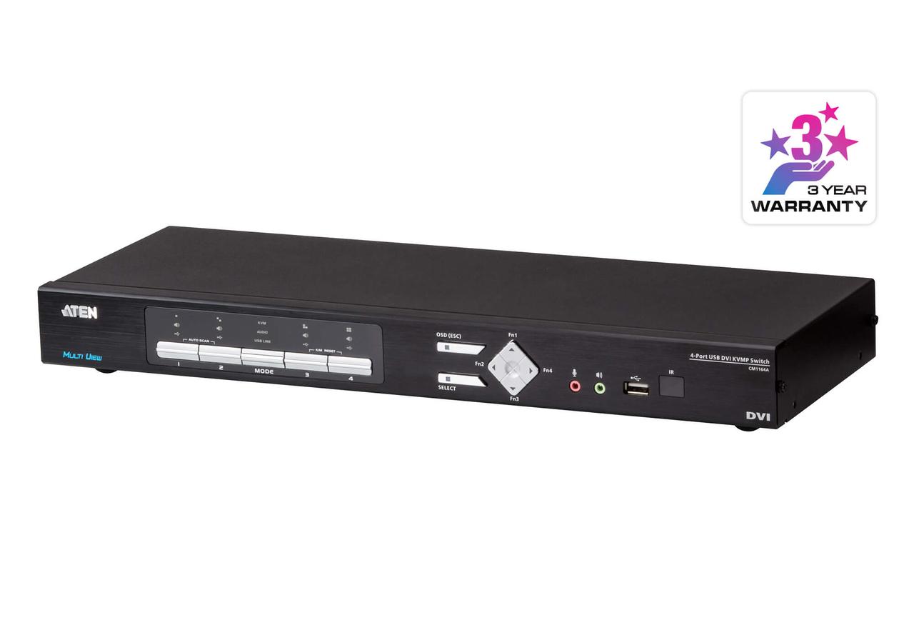 4-канальный DVI многооконный процессор с функцией KVM CM1164A  ATEN