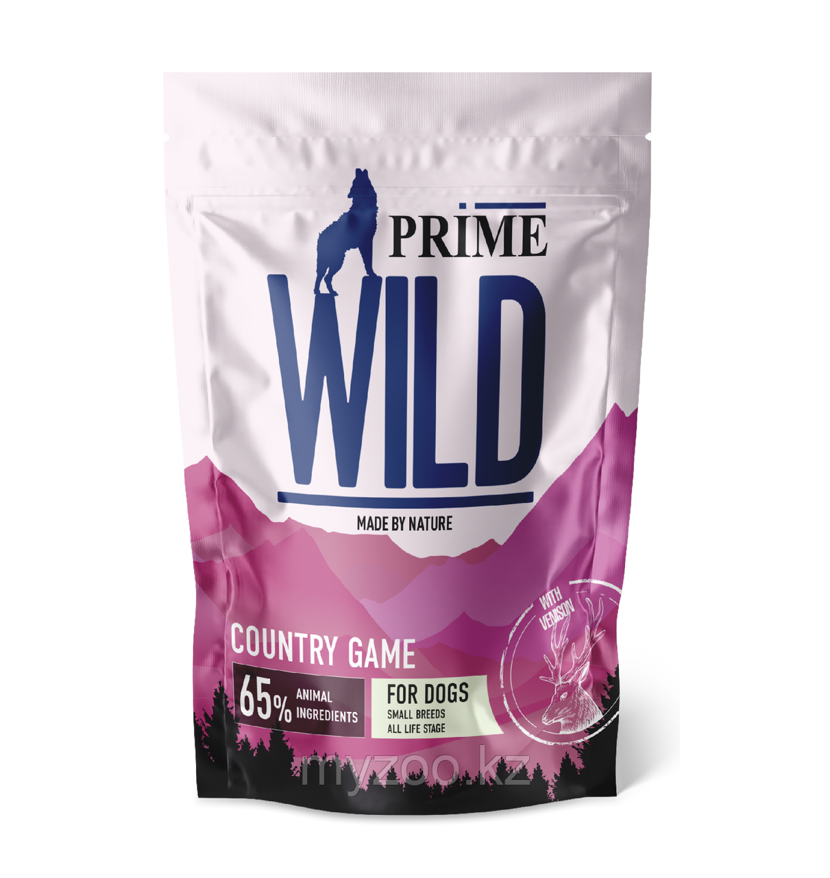 Prime Wild Grain Free COUNTRY GAME для собак мелких пород всех возрастов с уткой и олениной, 500гр