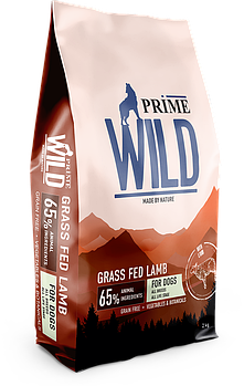 Prime Wild Grain Free GRASS FED LAMB для собак всех возрастов с ягненком, 2кг