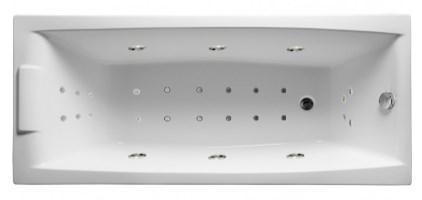 Акриловая ванна AELITA 165х75 см с гидромассажем. Джакузи.(Общий+массаж спины+массаж ног+массаж дна)