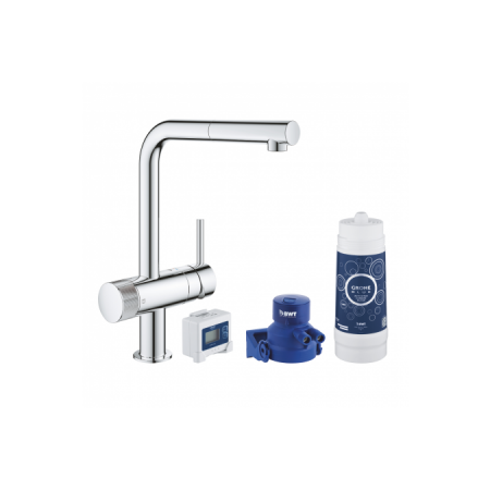 Grohe смеситель для мойки с функцией очистки Blue Pure Minta L-Ausl hzb.Mouss (30382000) - фото 1 - id-p107462715