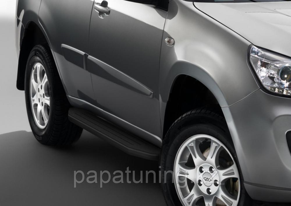 Пороги, подножки "Premium-Black" Chery Tiggo FL 2006-2014