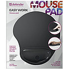 Коврик для мыши Defender EasyWork, черный, гелевая подушка, полиуретан, покрытие тканевое, фото 7
