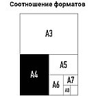 Обложка А4 OfficeSpace "Кожа" 230г/кв.м, синий картон, 100л., фото 4