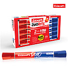 Маркер для белых досок двухсторонний Luxor "Duorite" синий/красный, пулевидный, 1-3мм, фото 6