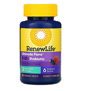 Renew Life, Ultimate Flora, пробиотик для детей, ягодный вкус, 3 млрд живых культур, 30 жевательных таблеток, фото 2