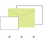 Папка-конверт на кнопке Berlingo "Starlight", А4, 180мкм, прозрачная салатовая, индив. ШК, фото 4