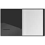 Папка с 30 вкладышами Berlingo "Soft Touch", 17мм, 700мкм, черная, с внутр. Карманом, фото 4