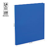 Папка с зажимом OfficeSpace A4, пластиковая, 1,4см, 450 мкр, синий FC2-308, фото 3