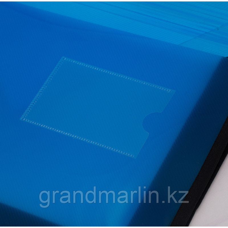 Папка на резинке Berlingo, А4, с тканевой окантовкой, 600мкм, синяя - фото 3 - id-p107464173