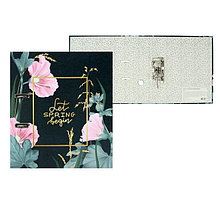 SПапка - регистратор А4 75 мм "deVENTE Flowers" картонная собранная, цветная печать, запечатка форза