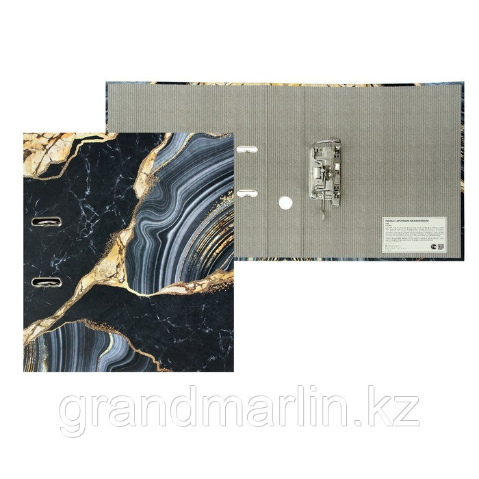 Папка - регистратор А4 75 мм "deVENTE Marble" картонная собранная, цветная печать, запечатка форзац - фото 1 - id-p107464051