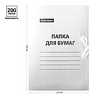 Папка для бумаг с завязками OfficeSpace, картон мелованный, 300г/м2, белый, до 200л., фото 3