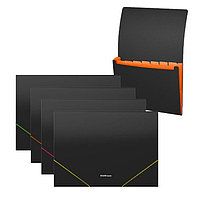Папка-картотека пластиковая ErichKrause Matt Accent, с 7 отделениями, A4, ассорти (в пакете по 4 шт.