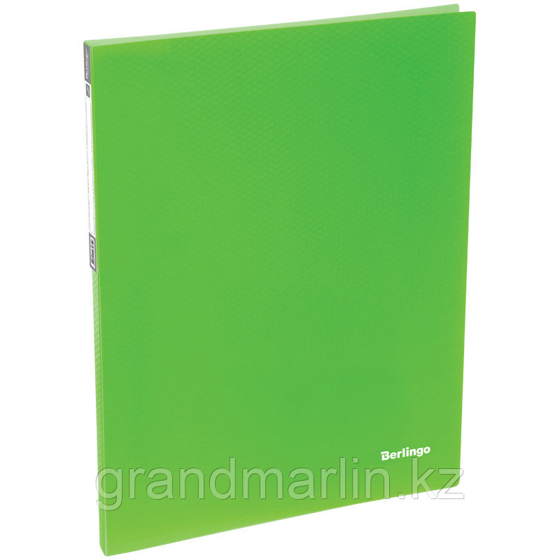 Папка-скоросшиватель с пружинным механизмом Berlingo Neon А4, зеленый неон