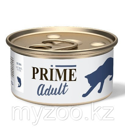 Prime ADULT консервы для кошек тунец в собственном соку, 70гр - фото 1 - id-p107465629