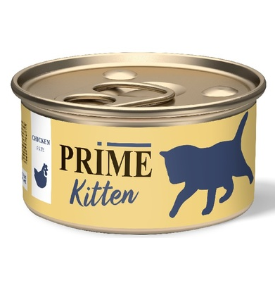 Prime KITTEN консервы для котят паштет с курицей, 75гр