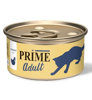 Prime ADULT консервы для кошек паштет с курицей, 75гр