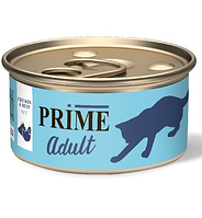 Prime ADULT консервы для кошек паштет с курицей и говядиной, 75гр